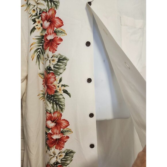 Kalaheo 2XL Hawaiian Short Sleeve Shirt With Red Hibiscus Floral Design VTG - Picture 6 of 6